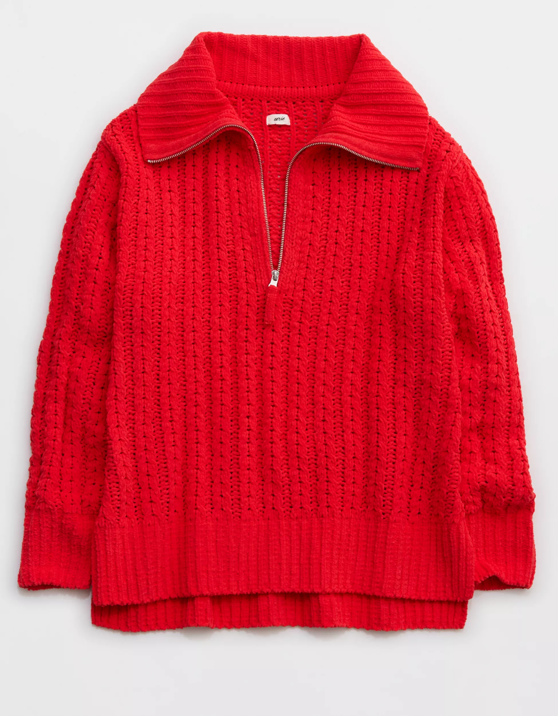 Aerie Cable Car Quarter Zip Sweater | Aerie
