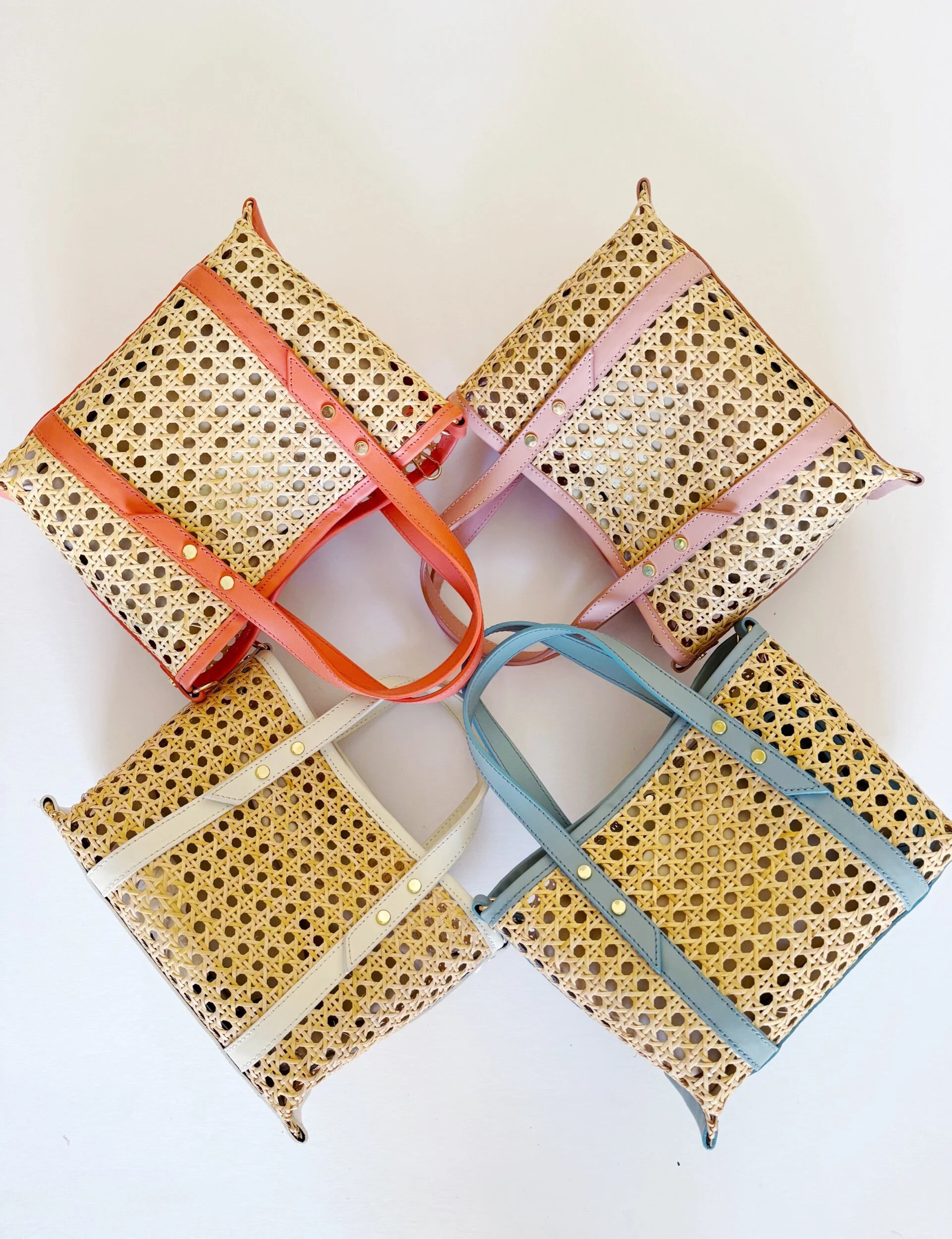 CANE WICKER MINI MARKET TOTE | Colores Collective