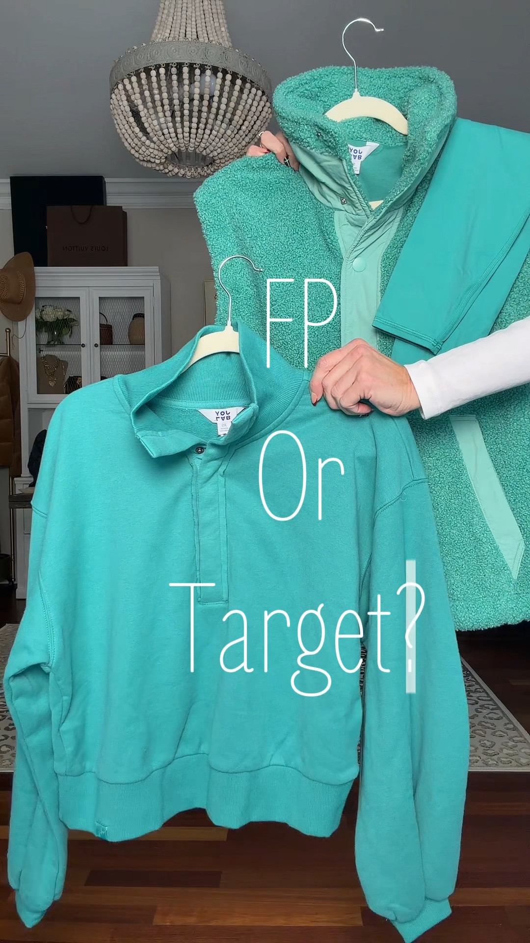 This set is too cute! Wearing small leggings and vest and XS pullover 
Active wear outfit 

#LTKootd #LTKFindsUnder50 #LTKActive