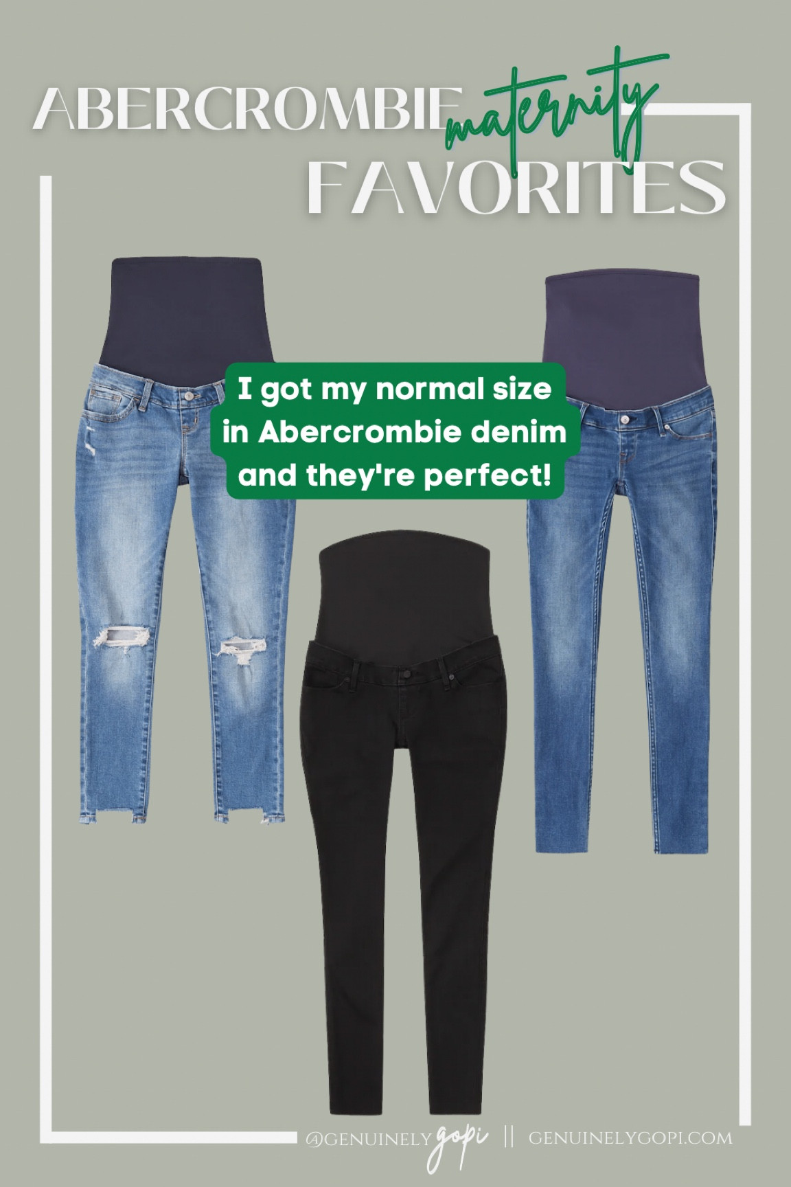 my personal maternity favorites so far! sizing included when you click on the individual product links. #abercrombiematernity #maternityfashion #maternityoutfits #maternitybasics #maternitydenim #maternityjeans

#LTKbump #LTKstyletip #LTKunder100