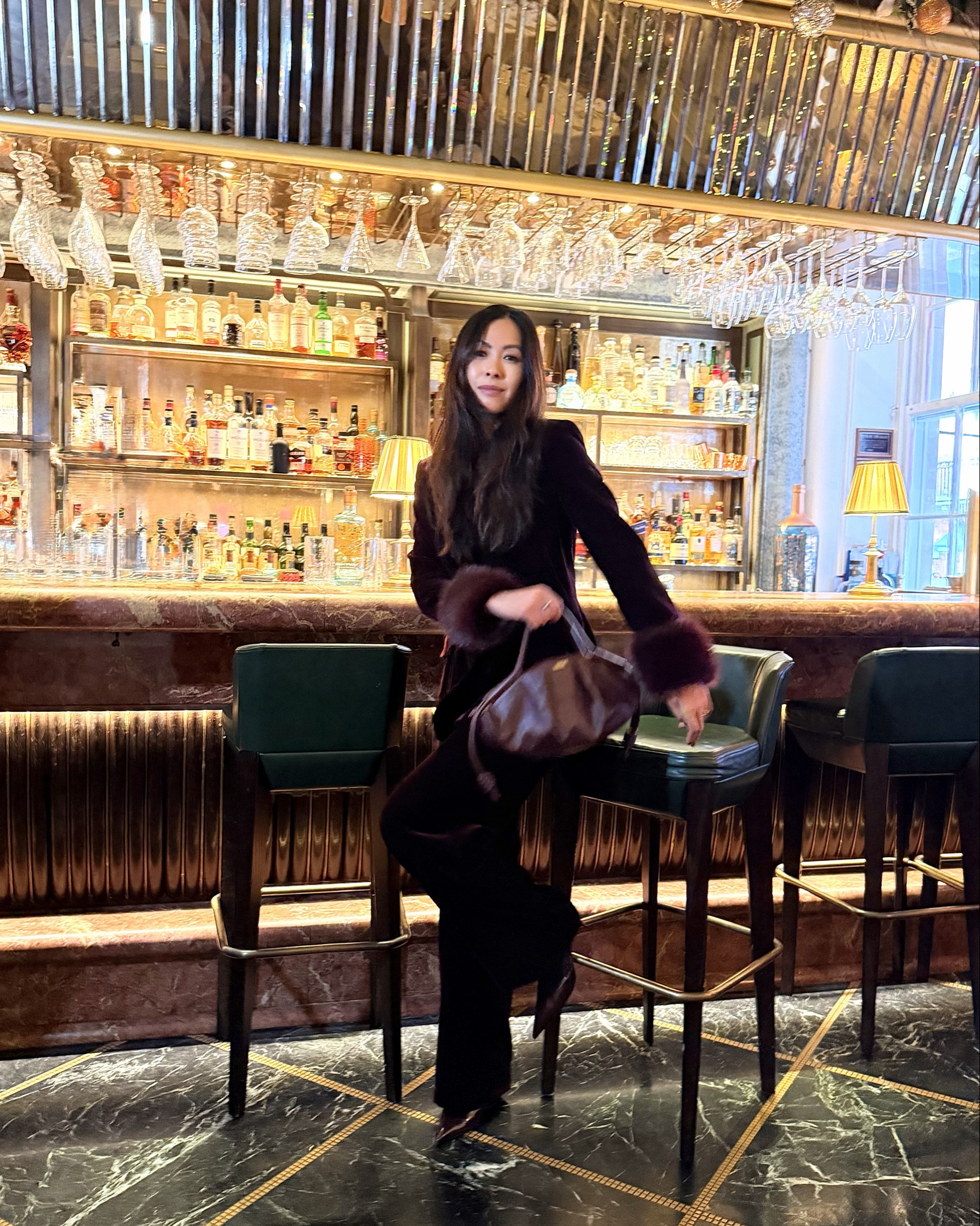 Wearing this stunning burgundy velvet suit with faux fur trim. I got lot  compliments. Wearing a size M on jacket and small in trousers. Styled with burgundy mango kitten heels and Loewe Paseo bag 

#LTKuk #LTKstyletip #LTKautumn