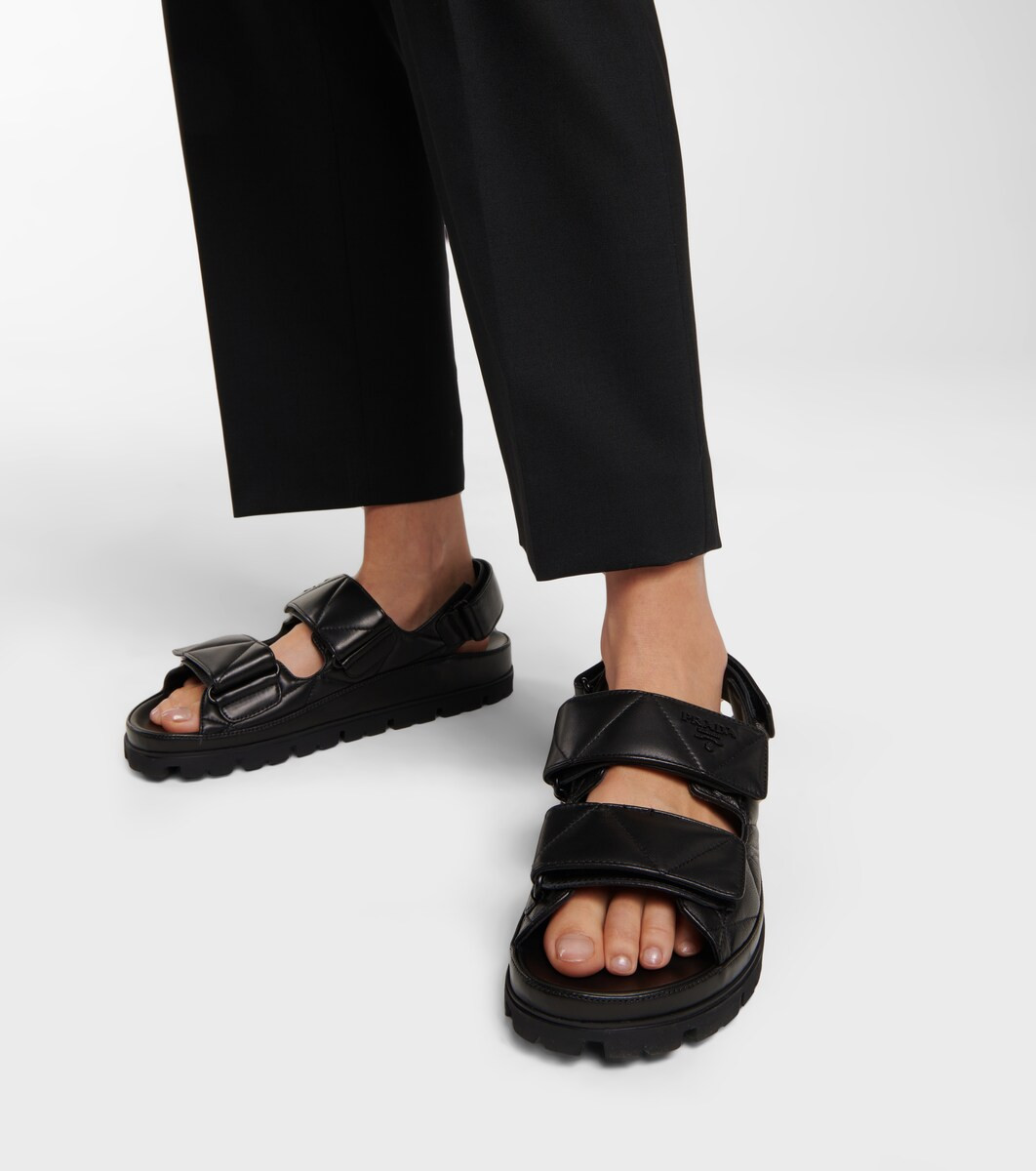 Quilted leather sandals | Mytheresa (UK)
