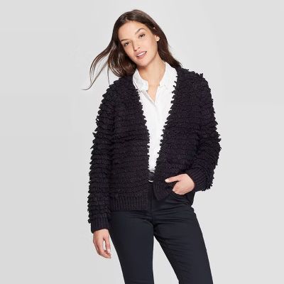 Women's Long Sleeve Open Neck Loopy Cardigan - Universal Thread™ | Target