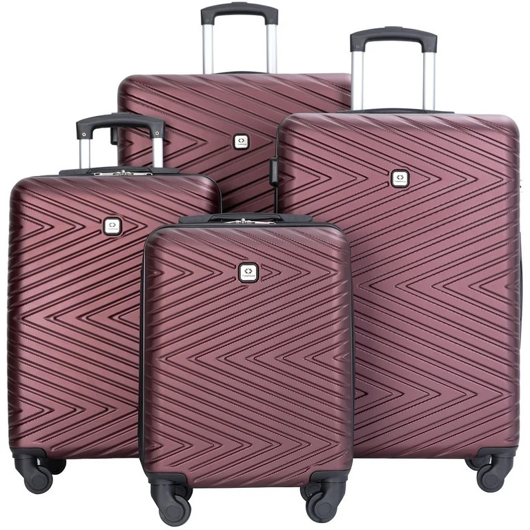Travelhouse 4 Piece Hardshell Luggage Set Hardside Lightweight Suitcase with TSA Lock Spinner Whe... | Walmart (US)