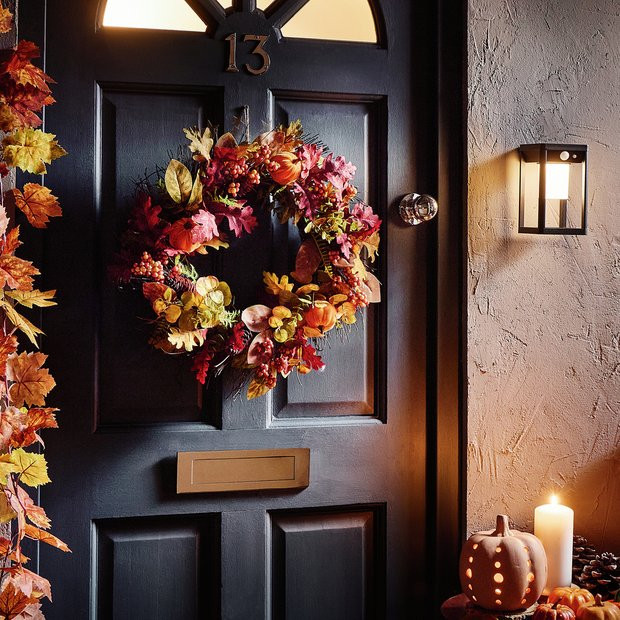 Buy Argos Home Faux Floral Autumn and Halloween Wreath | Halloween decorations | Argos | argos.co.uk