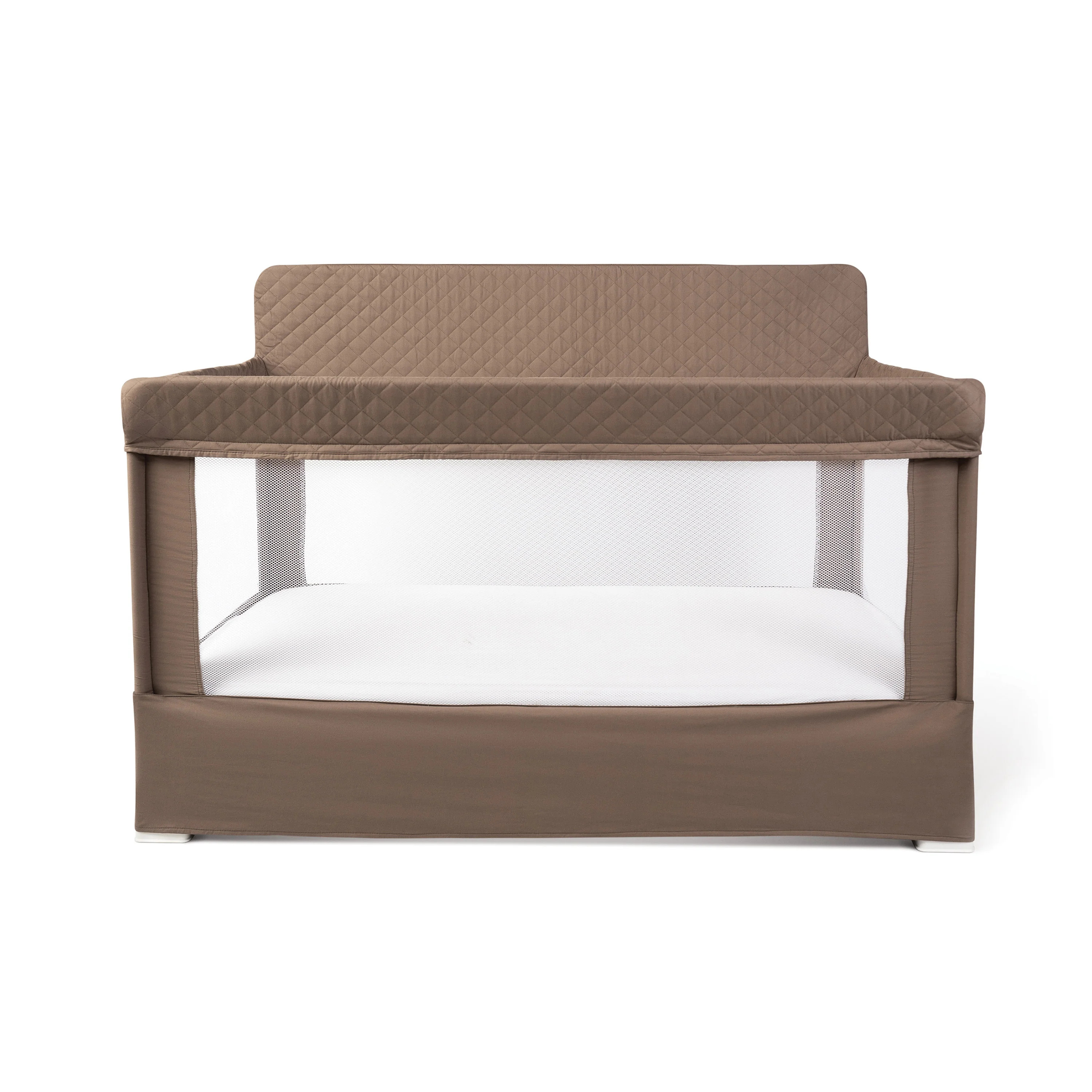 Lunaire Full Size Mesh Crib and Playard - Organic Mocha | Baby Delight
