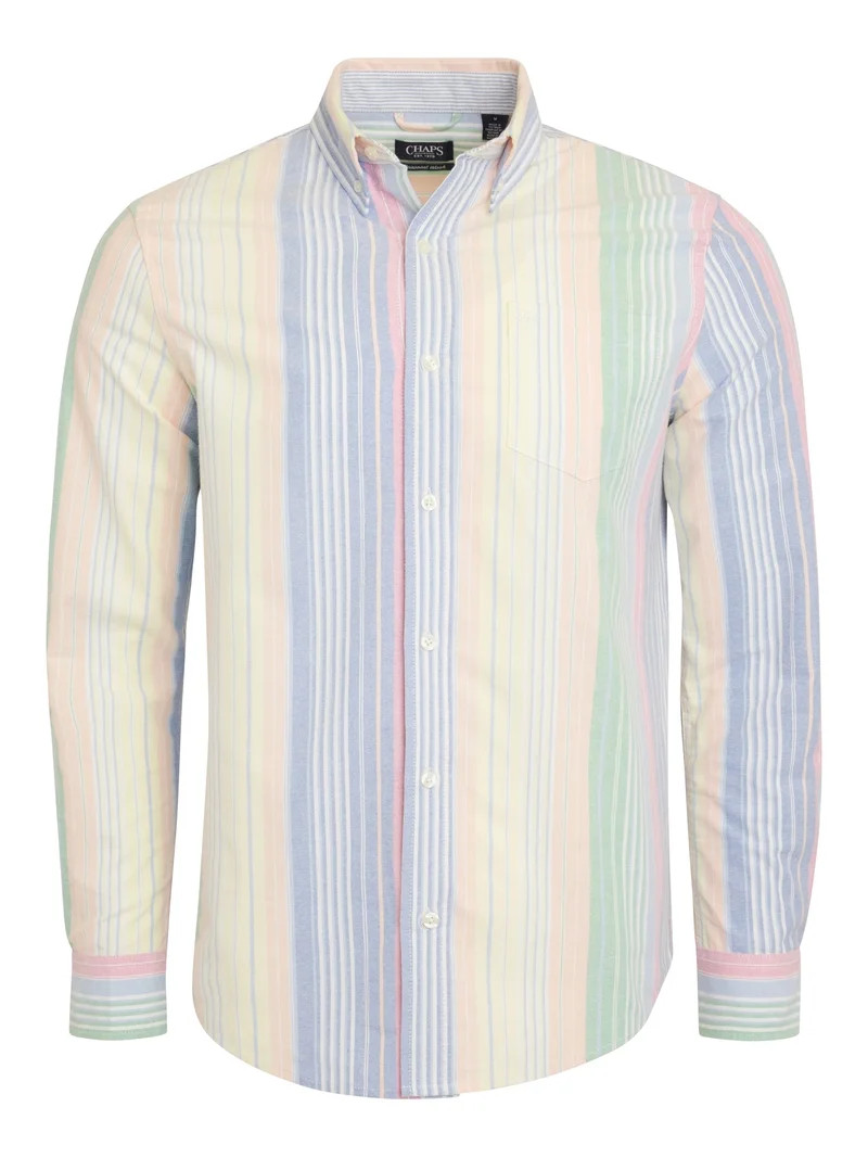 Chaps Men's & Big Men's Long Sleeve Oxford Woven Shirt, Sizes S-3XL | Walmart (US)