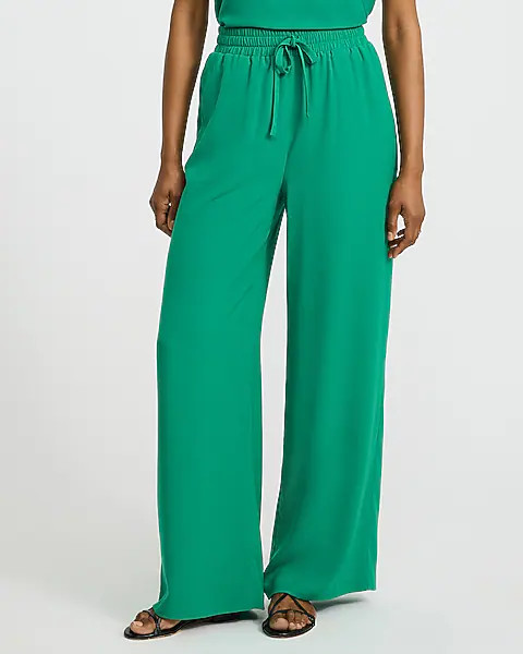 High Waisted Drawstring Pull On Pant | Express