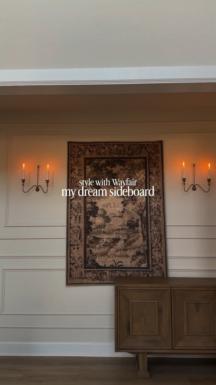my dreamy new sideboard 🤍 comment SHOP for links! 

I’ve had my eye on this console table for so long! I’ve really been loving these darker walnut tones for the spring time! 

@wayfair always has a great mix of affordable finds and beautiful investment pieces!! if you’re looking for something similar it’s the perfect timing because Wayfair’s Spring Cyber Sales event is happening now until 3/23! https://liketk.it/67vK0

#wayfaircreator #homedecor #sideboardstyling #dreamhome #ad