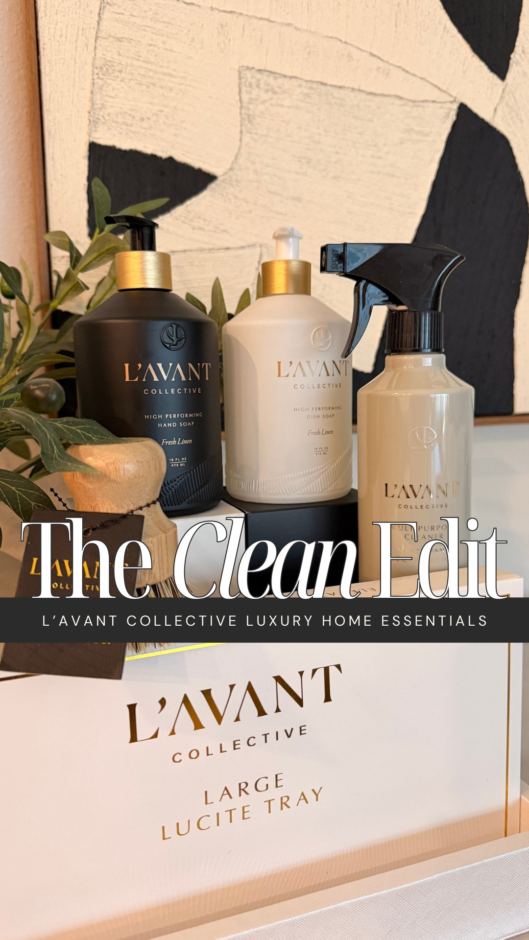 𝗘𝗥𝗜𝗡𝗖𝗔𝗠𝗣𝗢𝗦 𝗳𝗼𝗿 𝟮𝟬% 𝗼𝗳𝗳✨ • New year, new sink setup ✨

I’ve been slowly swapping out harsh, plastic cleaning products for options that are safer, non-toxic, and still effective.

This @L'AVANT Collective  Luxury Home Essentials Bundle checks every box for me — refillable glass bottles, a clean black and white aesthetic, and formulas that actually work. The Fresh Linen scent is crisp and clean without being overpowering, and the lucite tray keeps everything looking pulled together on the counter.✨

A functional upgrade that also feels like decor.🖤

#LTKHome #LTKdayinmylife #LTKstorytime
