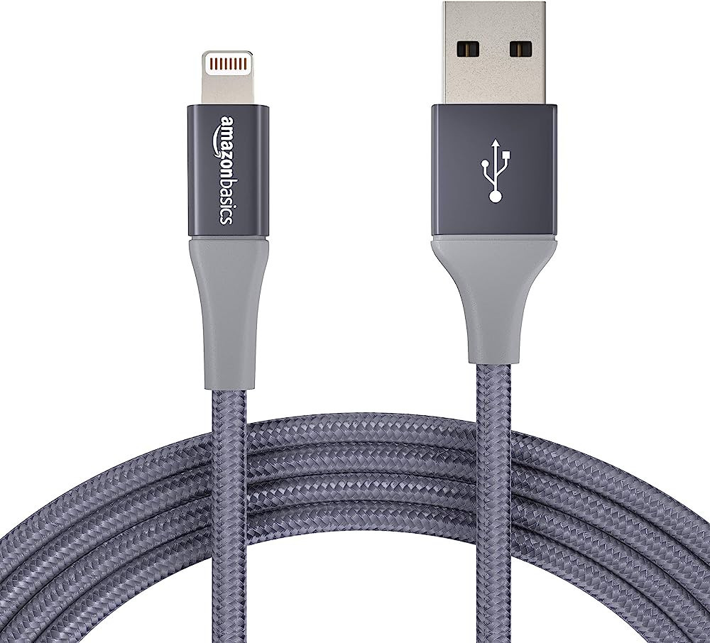 Amazon Basics Double Braided Nylon Lightning to USB Cable, Advanced Collection, MFi Certified App... | Amazon (US)