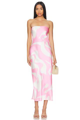 SNDYS Angel Dress in Pink & White from Revolve.com | Revolve Clothing (Global)