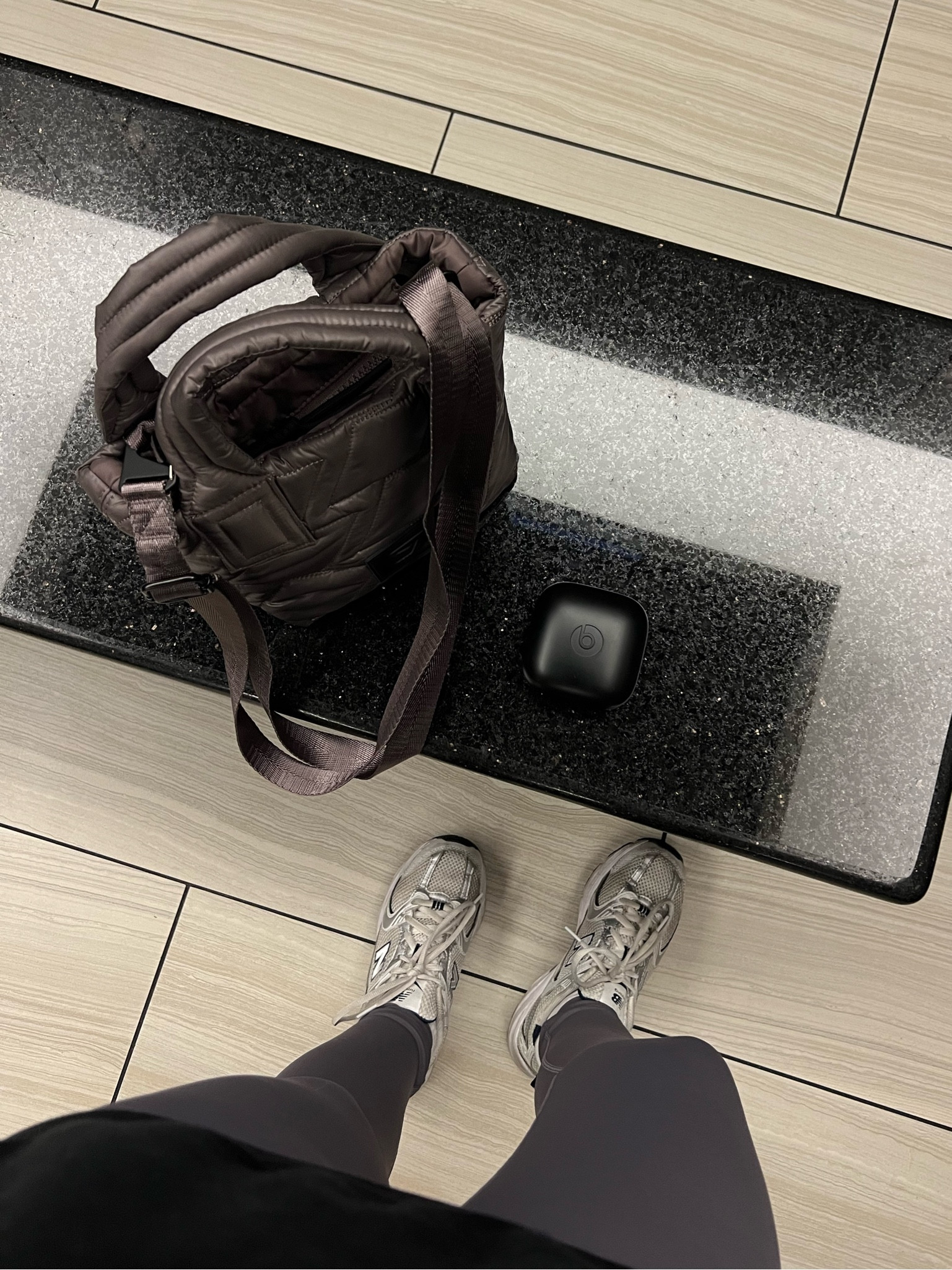 Gym musts 

> gym bag 
> ear buds 
> sneakers 