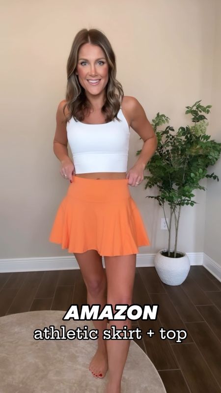 This Amazon athletic outfit is the CUTEST for Summer! I’m wearing a small in the tennis skirt / skort and a Large in the tee! I’m 5’6” with a long torso 

#LTKBeauty #LTKFindsUnder50 #LTKFitness