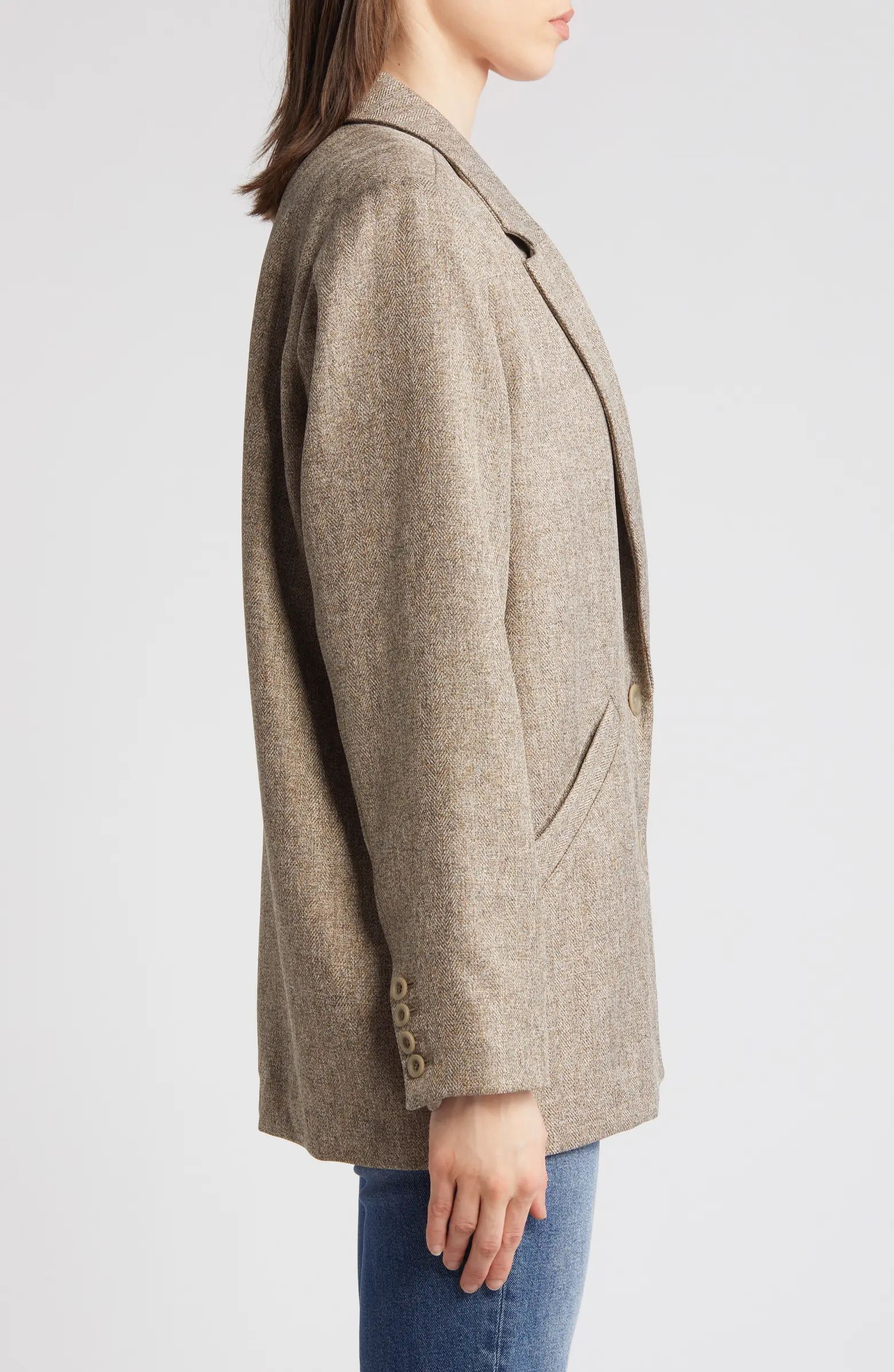 Treasure & Bond Herringbone Oversize Blazer | Nordstrom | Nordstrom