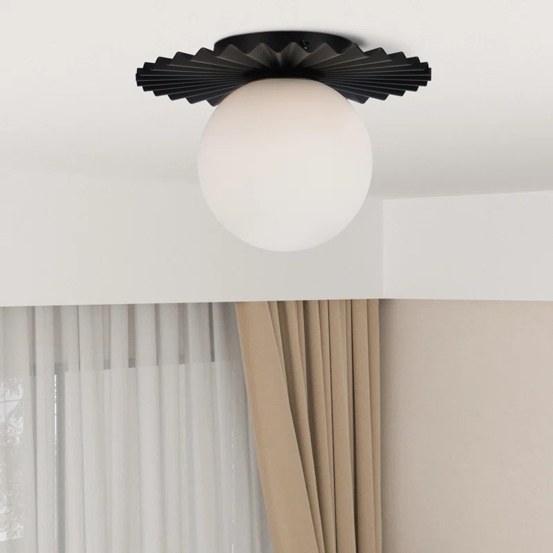 Abbey Glass Flush Mount | Wayfair North America