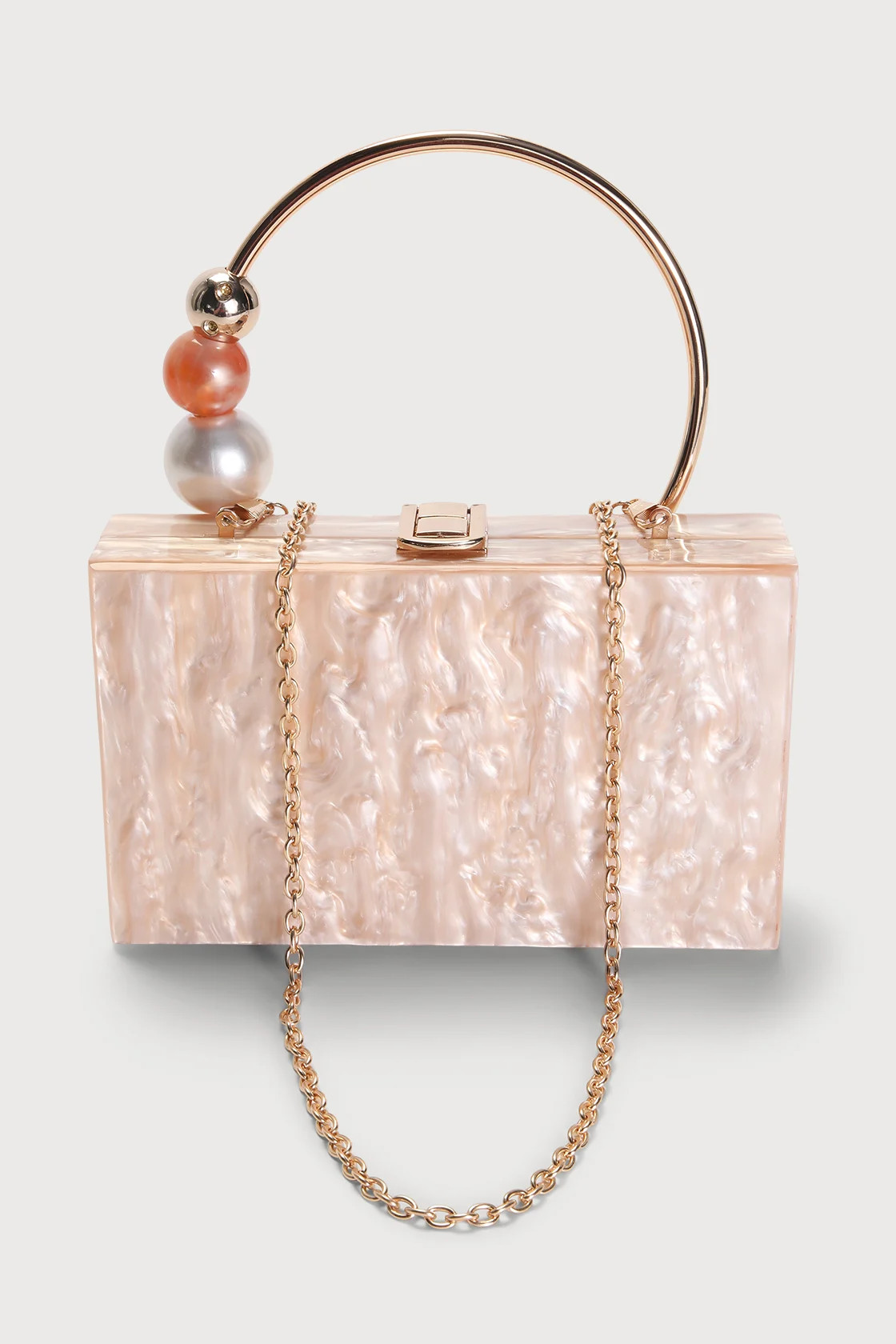 Marvelous Allure Beige Marble Acrylic Box Clutch | Lulus (US)