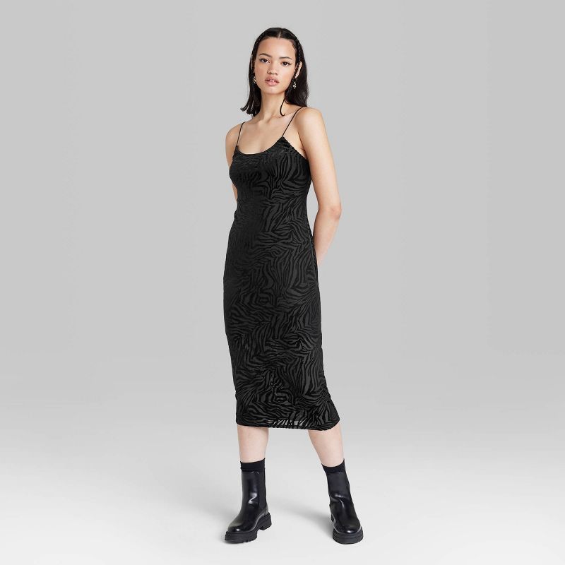 Women's Slip Dress - Wild Fable™ Black Zebra Print | Target