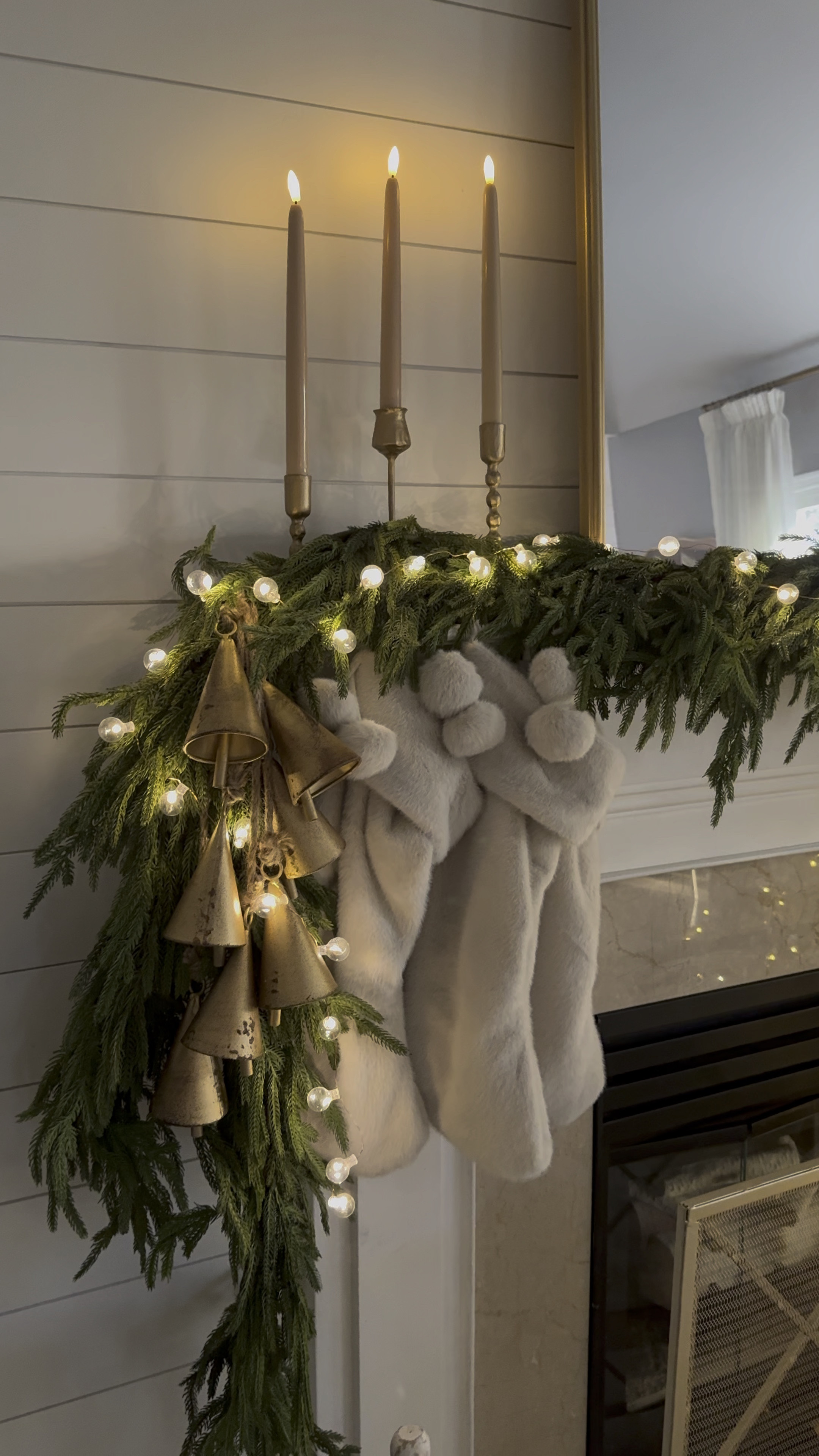 Holiday mantel decor sneak peek!
BEST holiday garland!
Afloral Real Touch Norfolk Pine Garland
Mantel decor
Brass candle holders
Flameless taper candles
Brass bells
Mantel mirror
Fireplace screen
Artificial Christmas tree
King of Christmas tree
Flocked Christmas tree
Flocked ornaments 
Good reindeer decor 
Holiday decor
Christmas decor 
Faux fur stocking 

#LTKHome #LTKSeasonal #LTKHoliday