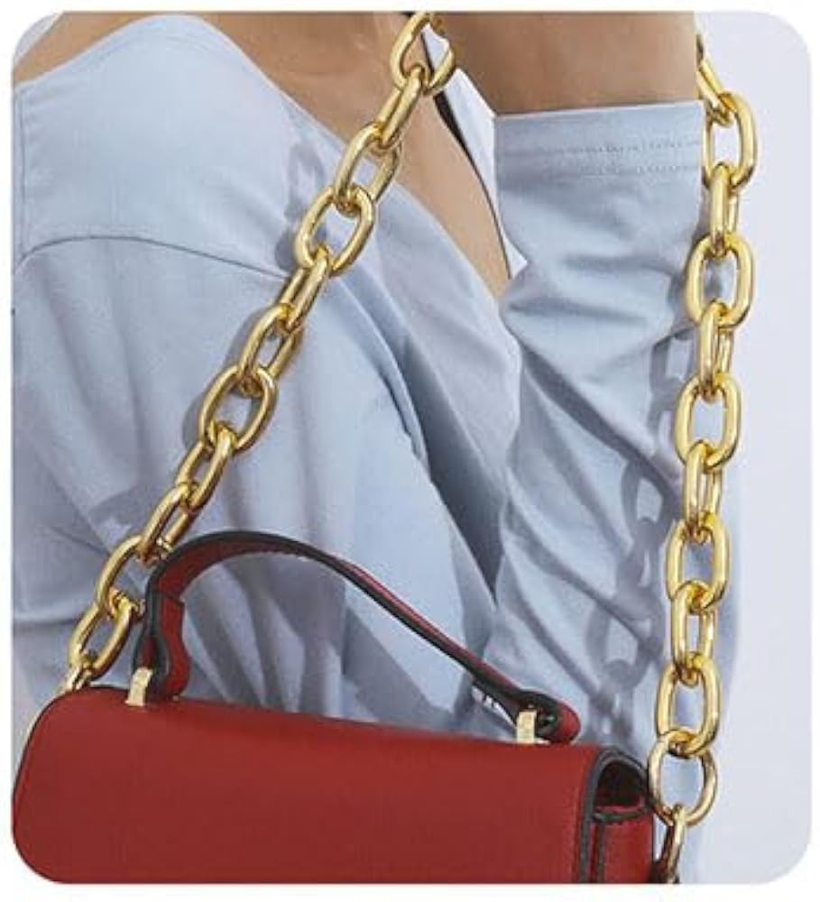 Wiwpar Fashionable O Shape Chunky Metal Purse Chains Shoulder Bag Handle Shoulder Straps Replacem... | Amazon (US)