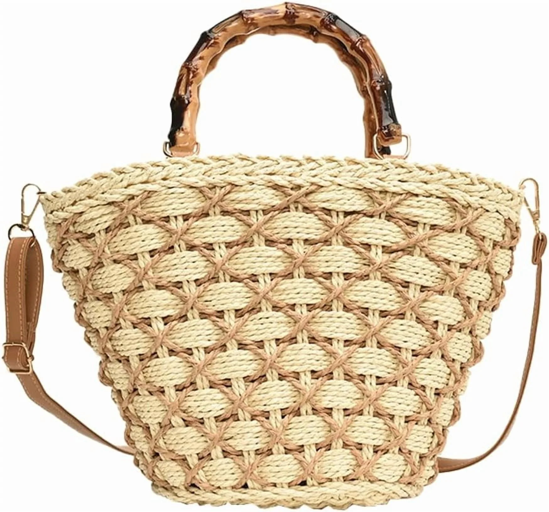 HLSOHJP Raffia Tote Bags for Women Straw Crossbody Bags for Women Woven Beach Bag Handbag Clutch ... | Walmart (US)