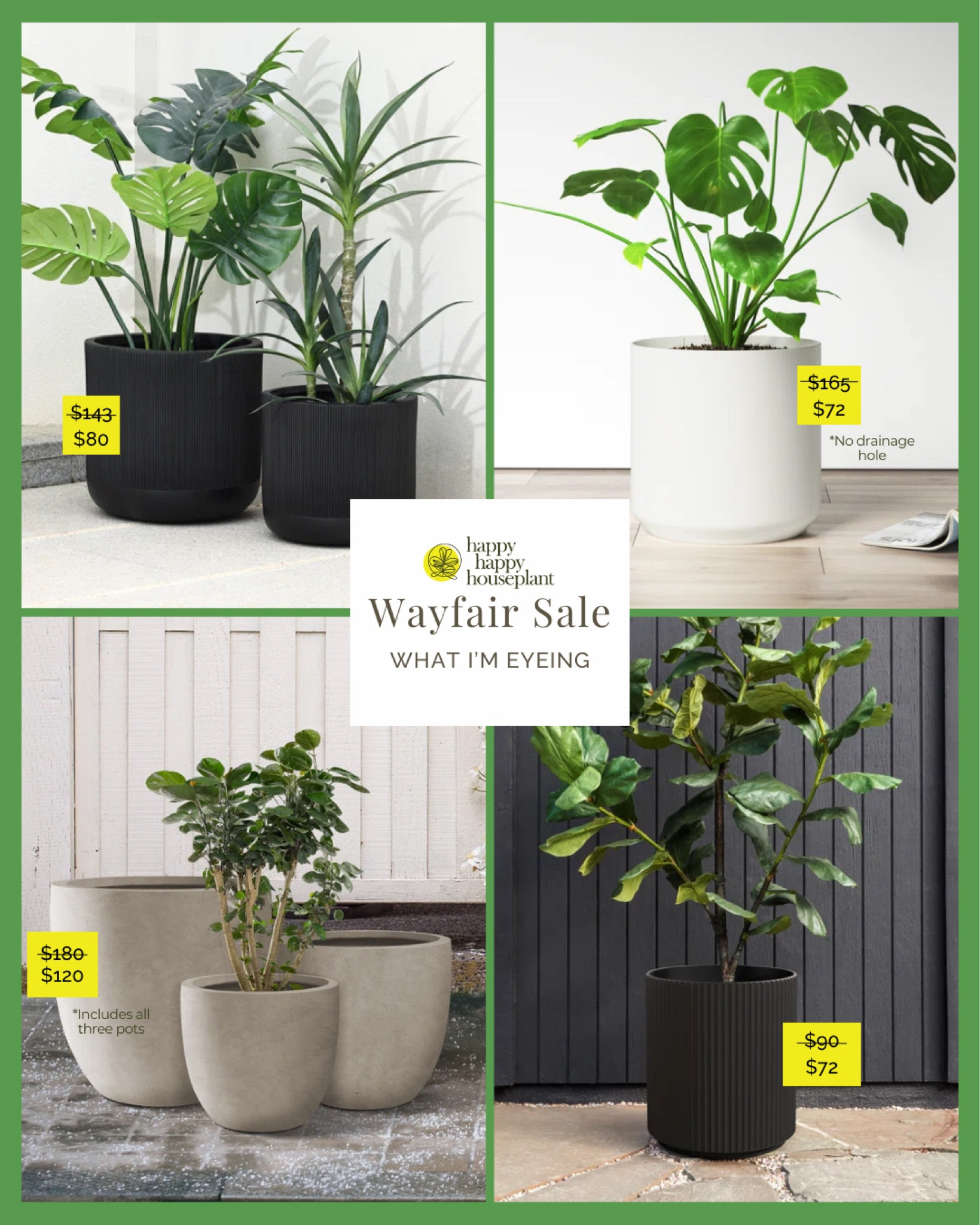 The planters I have my eye on from the Way Day sale. These beauties are on sale with discounts ranging from 20%-56% off 👏🏻.

#LTKxWayDay

#LTKSeasonal #LTKsalealert #LTKhome