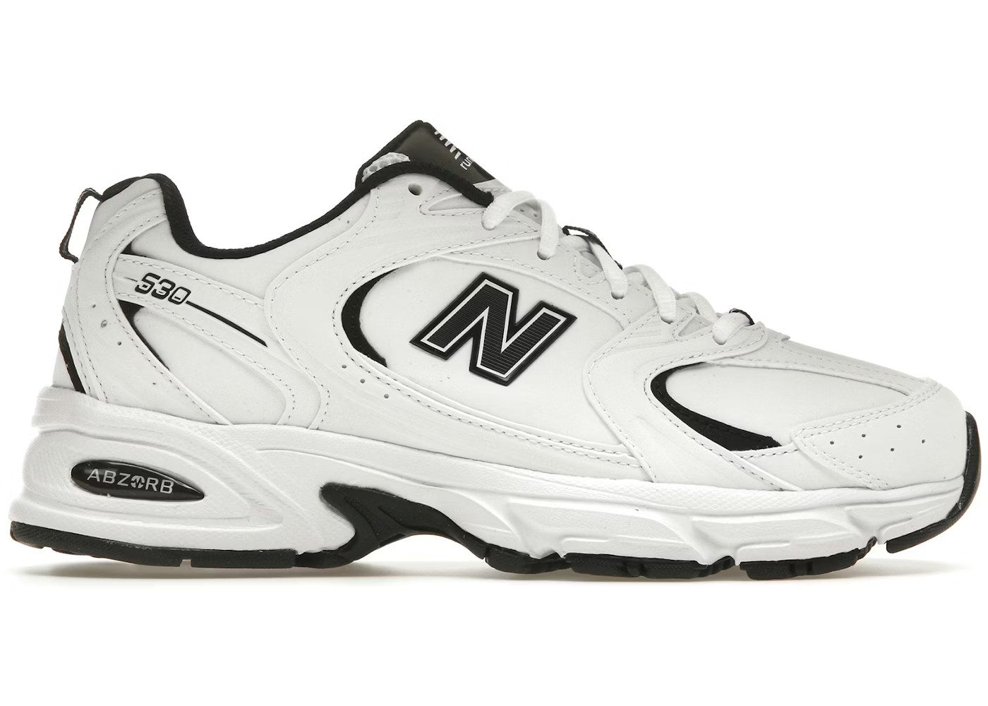 New Balance 530White Black Leather | StockX