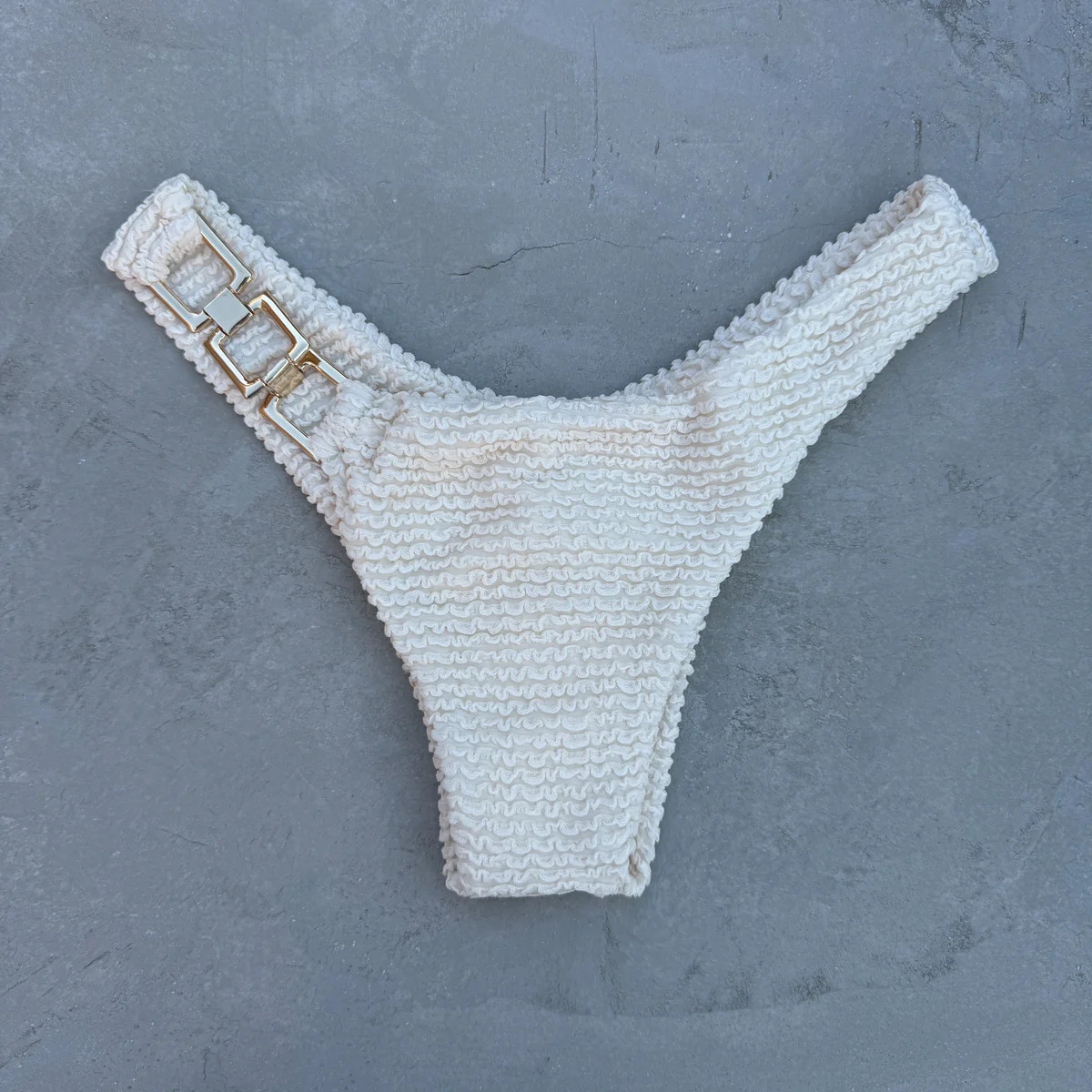 Pearl Textured Bia Metal Bikini Bottom | MyBrazilianShop