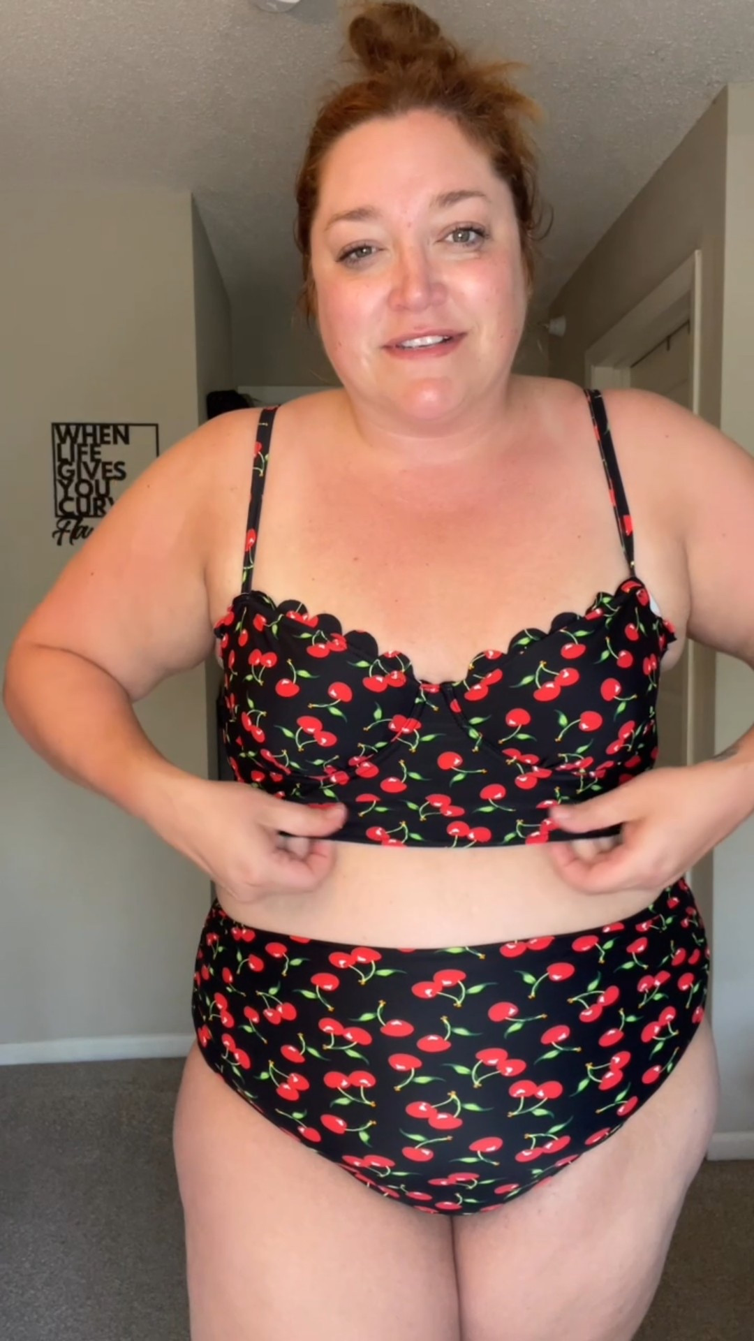 Cherry bikini plus size 
1x top
2x bottom

#LTKFindsUnder50 #LTKMidsize #LTKPlusSize