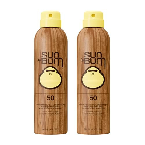 Sun Bum Original SPF 50 Sunscreen Body Spray - Broad Spectrum Moisturizing Sunscreen with Vitamin E - Hawaii 104 Act Compliant (Made without Octinoxate & Oxybenzone) - 6 oz (Pack of 2) | Amazon (US)