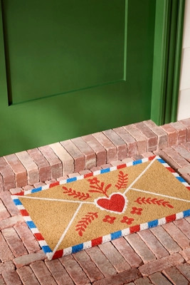 Valentine's Mail Printed Coir Doormat | Anthropologie (US)
