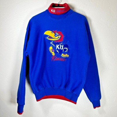 VTG Univ of Kansas Jayhawks The Game Blue Sweatshirt Made in USA Sz L  | eBay | eBay US