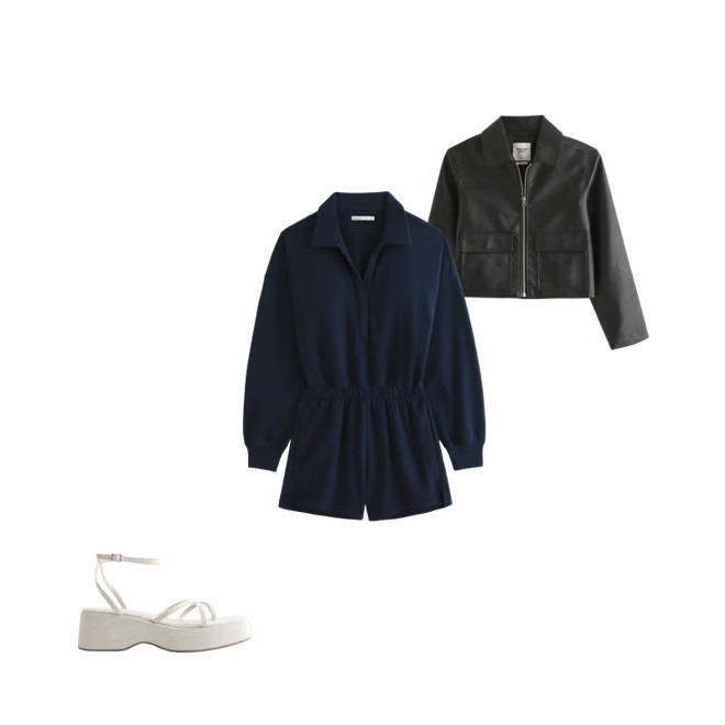 Fleece Collared Romper | Abercrombie & Fitch (US)