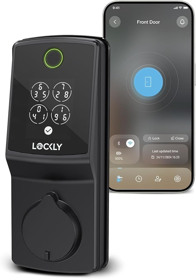 Lockly Smart Lock Secure Pro, Fingerprint Keyless Entry Door Lock, Built-in Wi-Fi, Front Door Sma... | Amazon (US)