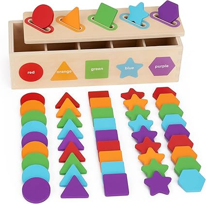 KMTJT Montessori Toys for 2 Year Old | Color Sorting & Stacking Matching Toys | Learning Sorting ... | Amazon (UK)