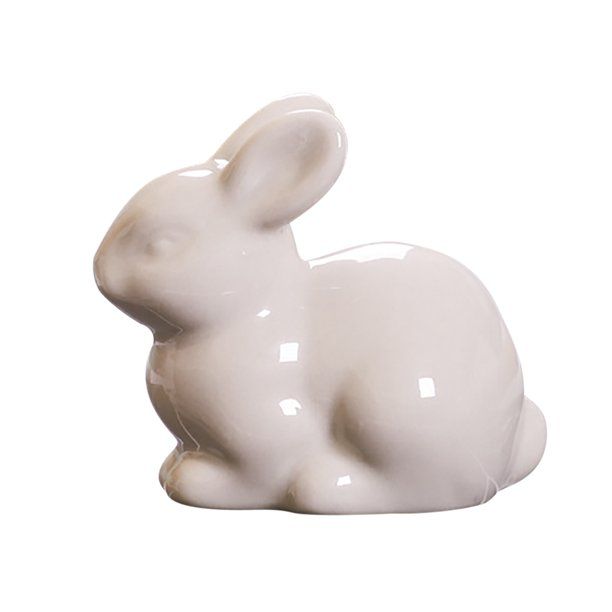 Fridja White Ceramic Bunnies Children's Cute Rabbit Animal Model Toy Doll Model Department Educat... | Walmart (US)