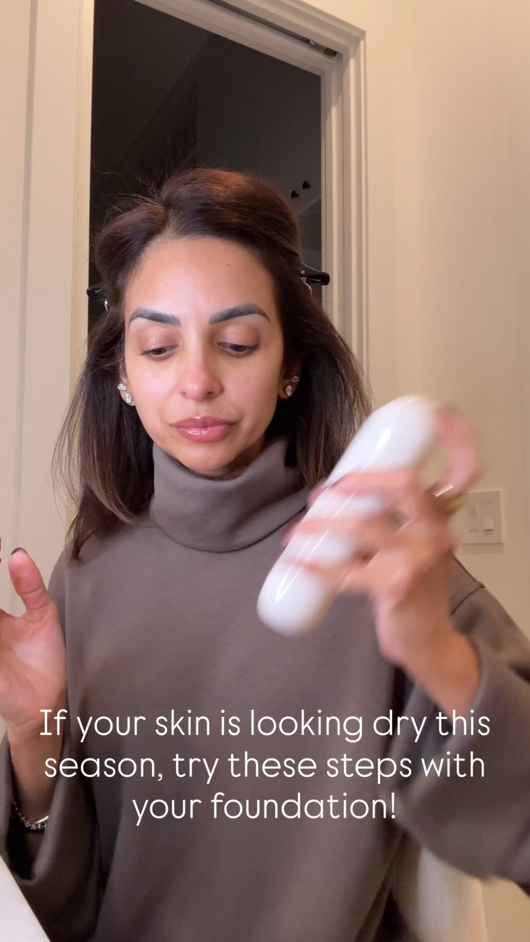 Try these simple steps in your makeup routine to avoid that dry flaky skin this season. I start with the glazing mist, then the glazing milk for that extra hydration. Followed by our favorite skin tint (shade 3.75), and top it with your favorite foundation. I've been testing out this Haus Labs foundation and really loving the natural medium coverage it gives!  I have shade 230 for reference.

Reminder that you can shop with same day delivery at Sephora!!
@sephora #sephorahaul #sephorapartner

#LTKHoliday #LTKBeauty #LTKOver40