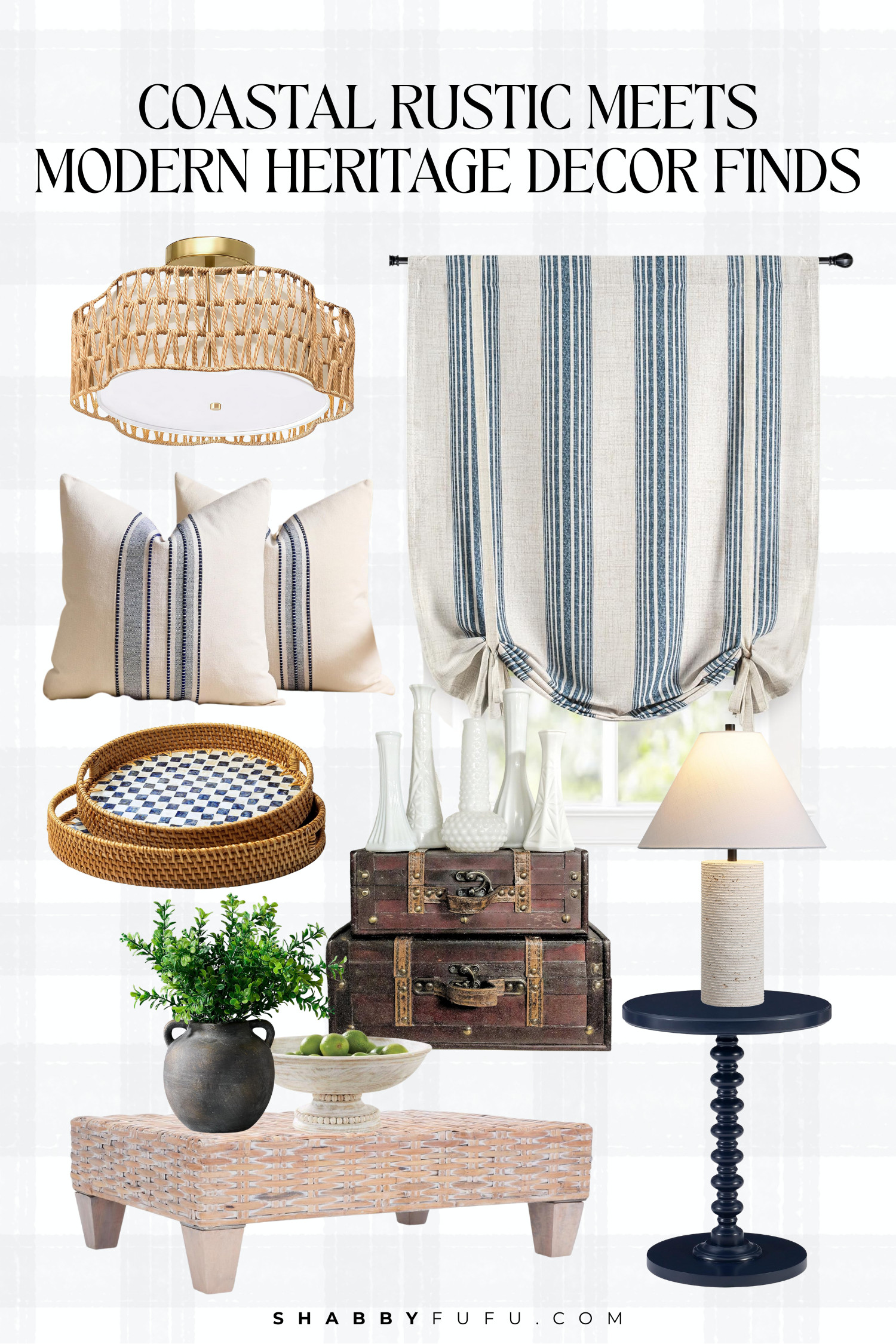 Coastal meets heritage our latest home tour. Get the look with woven textures, blue striped linens, and vintage-inspired pieces blend beautifully for relaxed sophistication! 

 

#LTKHome #LTKFindsUnder50 #LTKFindsUnder100