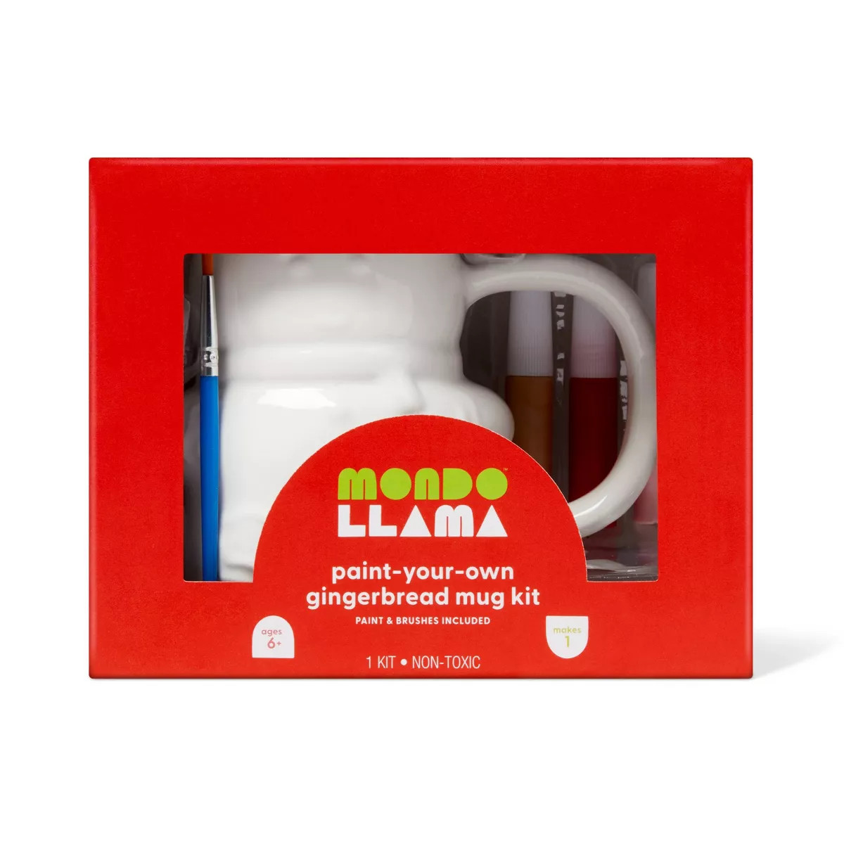 Christmas Craft Paint-Your-Own Gingerbread Mug Kit - Mondo Llama™: Ceramic Holiday Activity for... | Target