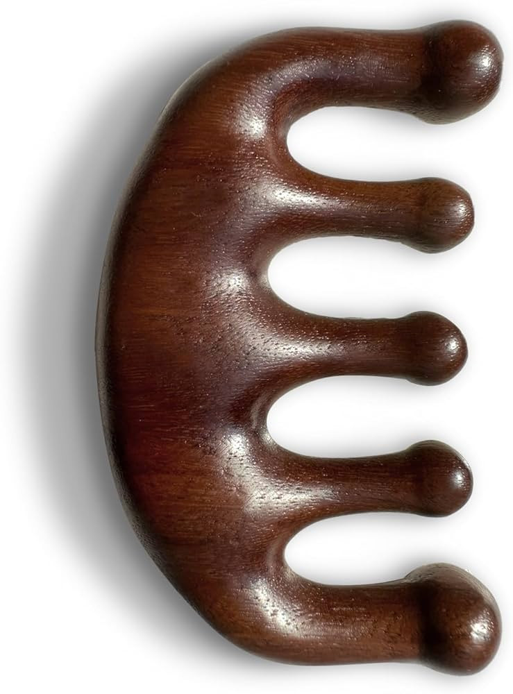 Wooden Scalp Massager - Handmade 100% Natural Green Sandalwood Wide Tooth Combs - Wood Massage Co... | Amazon (US)