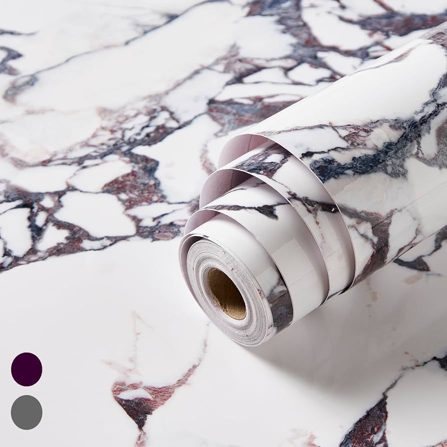 Marble Contact Paper for Countertops Cover -197''x15.7'' Peel and Stick Wallpaper - Removable Sel... | Amazon (US)