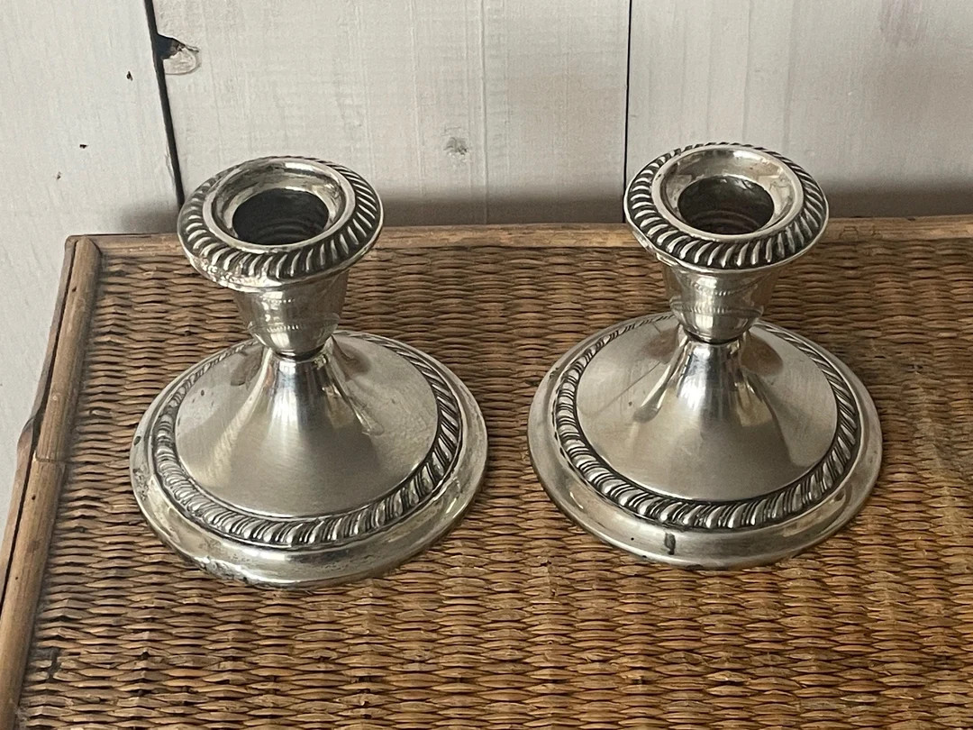 Sterling Silver Gorham Candlestick Holders, Vintage Sterling Silver, Sterling Candlestick Holders... | Etsy (US)