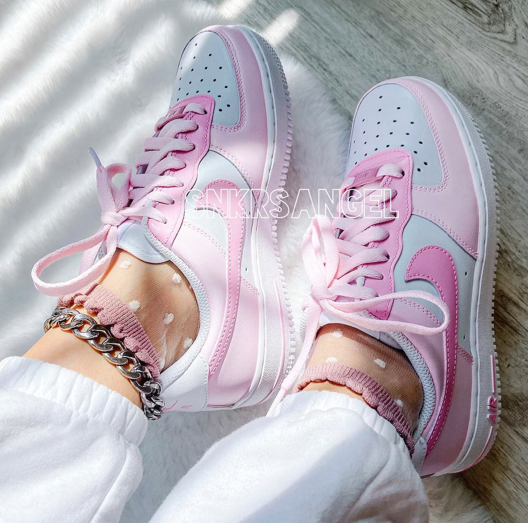 Custom Nike Air Force 1 Low Pink Barbie Pink - Etsy | Etsy (US)