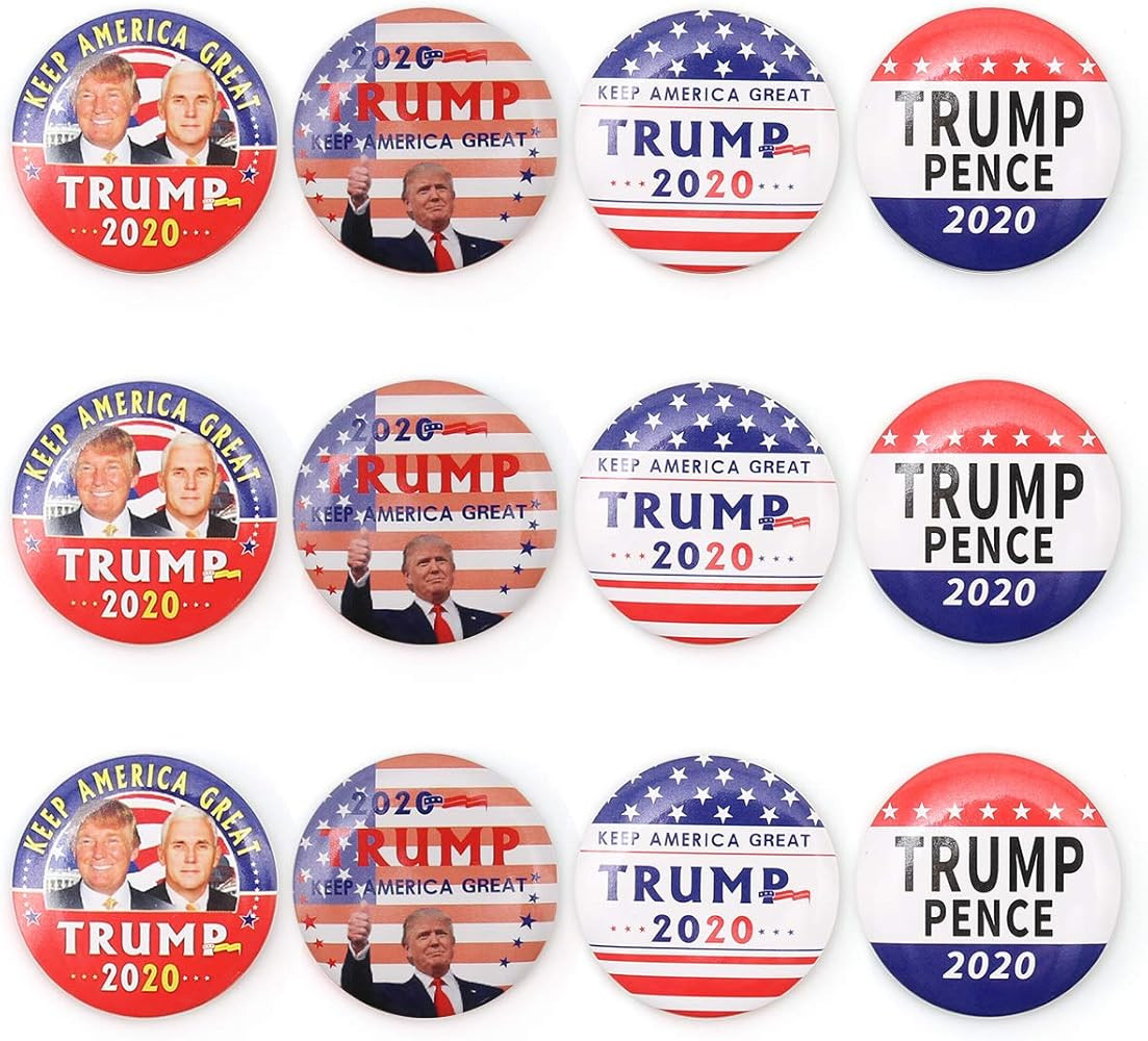 Trump Buttons- Keep America Great Trump 2020 Presidential Election Campaign Buttons-Donald Trump ... | Amazon (US)