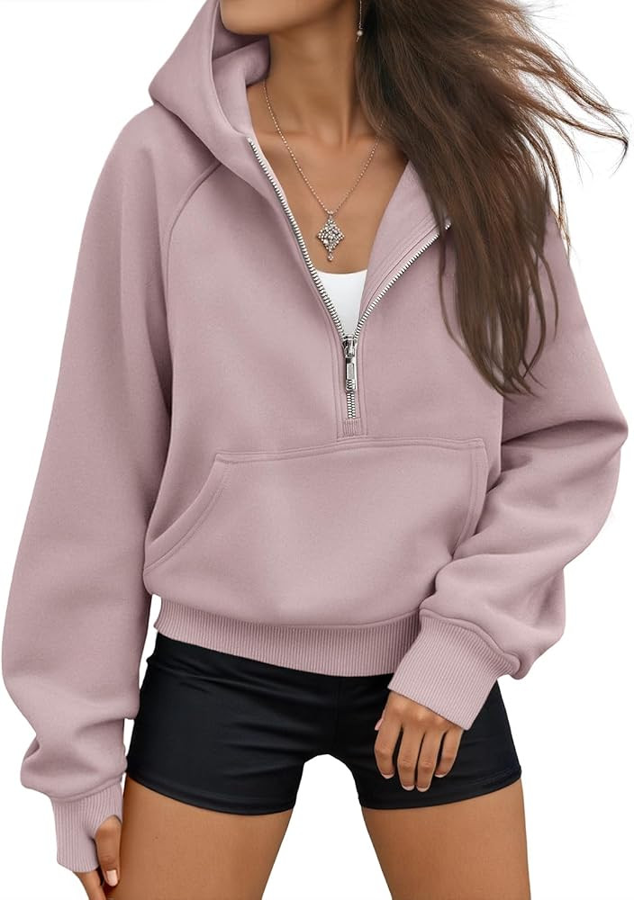 AUTOMET Womens Hoodies Half Zip Up Casual Comfort Fall Clothes 2026 | Amazon (US)