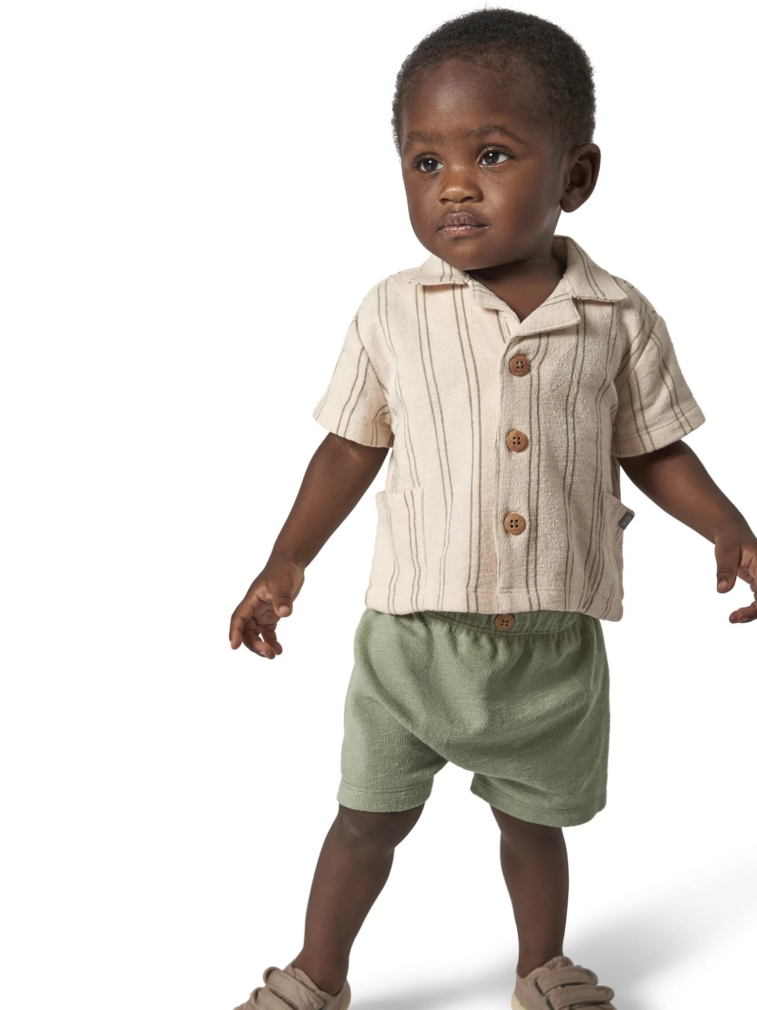 Modern Moments by Gerber Baby Boy Shirt and Short Outfit Set, 2-Piece, Sizes 0/3 Months - 24 Mont... | Walmart (US)