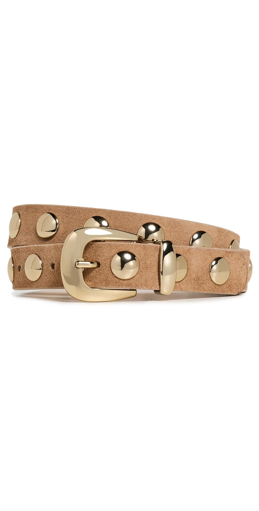 Madewell Studded Western Belt in Suede Cumin XL | Shopbop