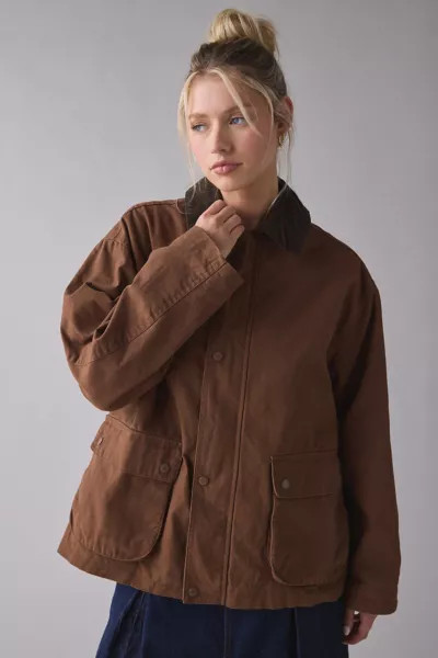 BDG Nina Flannel Lined Cotton Canvas Barn Jacket | Urban Outfitters (US and RoW)