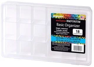 The Beadery - 18 Compartment Organizer Box - Clear Plastic | Walmart (US)