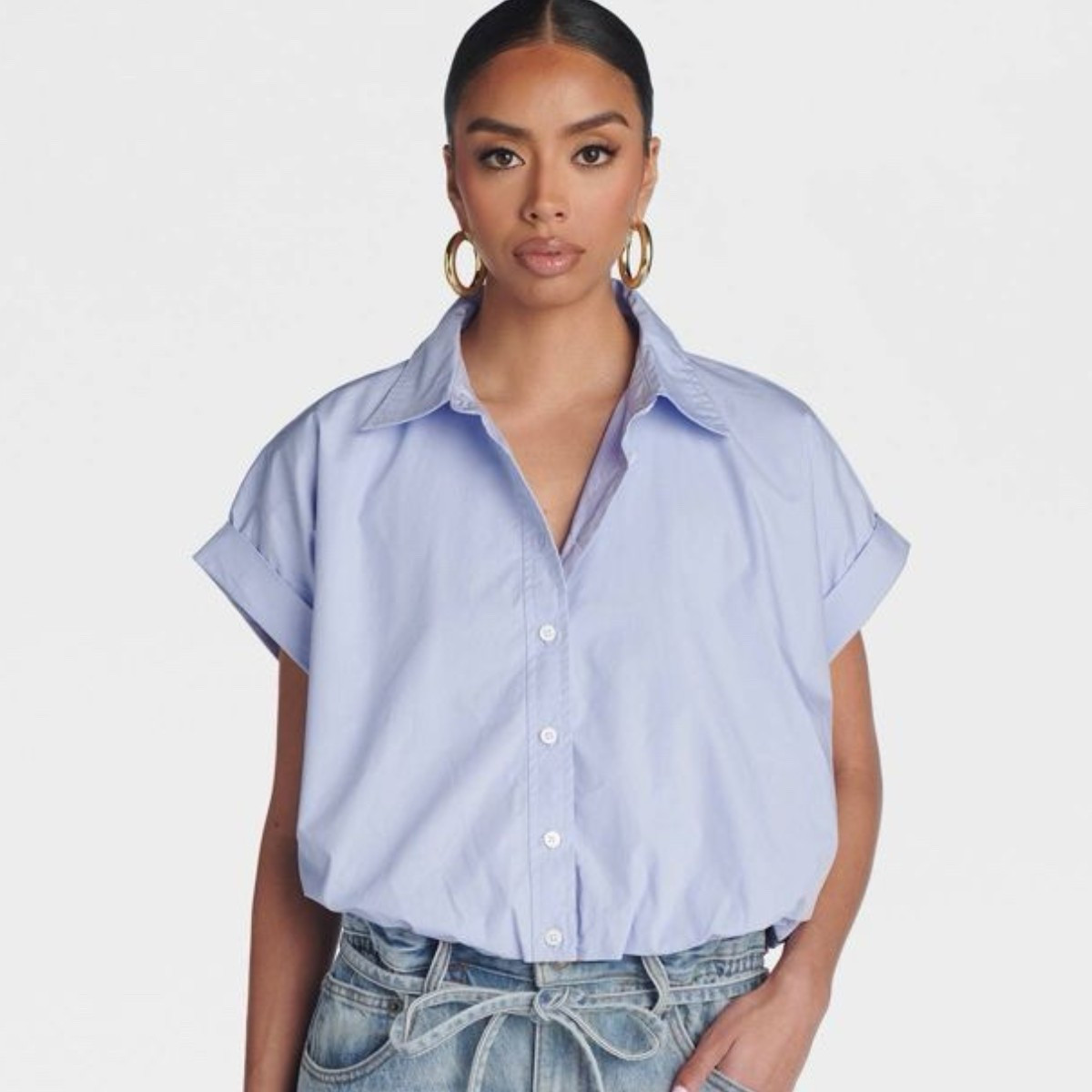 Bubble button down shirt! Comes in white too! 

#LTKMothersDay #LTKootd